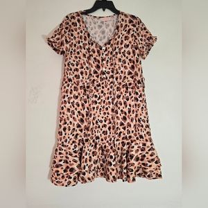 C+D+M Collection Cheetah Print Dress size Small